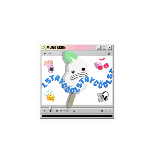 Melty Mung Pop Vinyl Sticker – Retro y2k Webcore Aesthetic