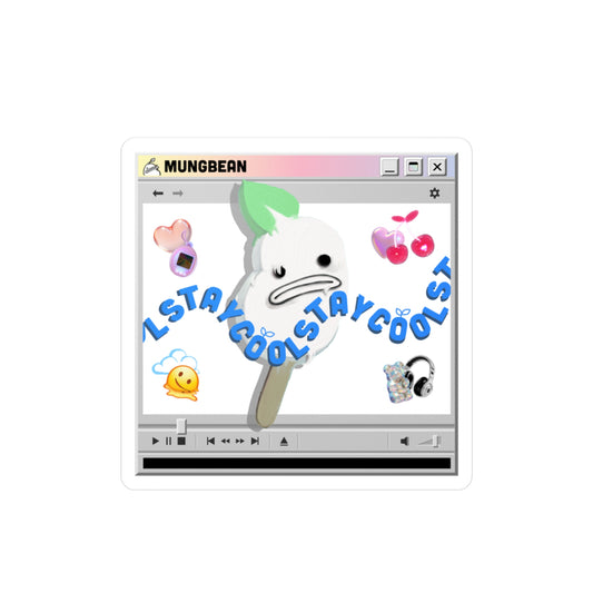 Melty Mung Pop Vinyl Sticker – Retro y2k Webcore Aesthetic
