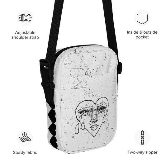Crybaby Heart crossbody bag - Mung Bean!