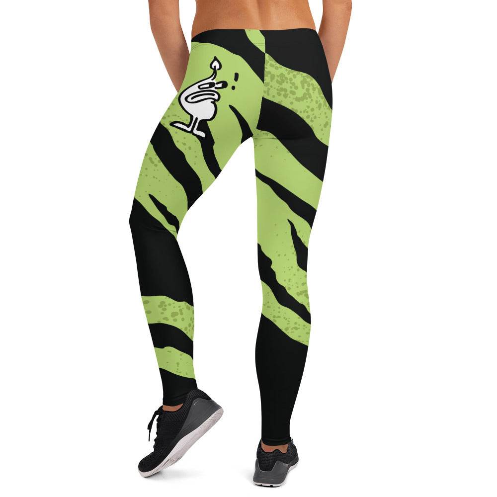Green Tiger Mung Leggings - Mung Bean!